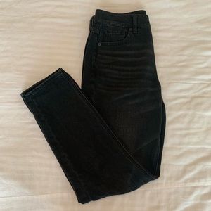 High waisted black mom jeans